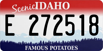 ID license plate E272518