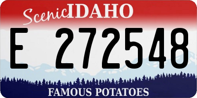ID license plate E272548