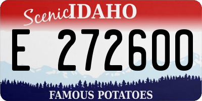 ID license plate E272600