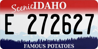 ID license plate E272627