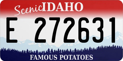 ID license plate E272631