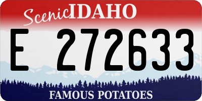 ID license plate E272633
