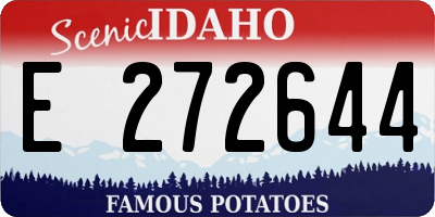 ID license plate E272644