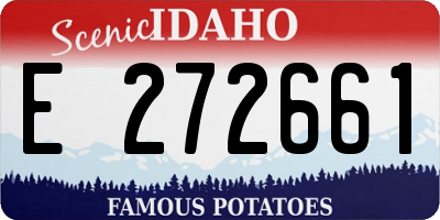 ID license plate E272661