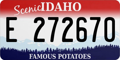 ID license plate E272670