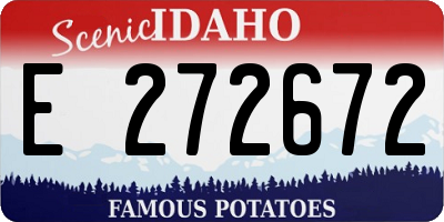 ID license plate E272672