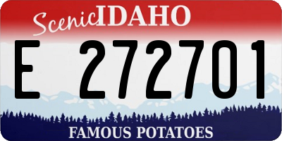 ID license plate E272701