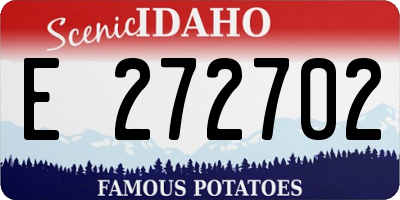 ID license plate E272702