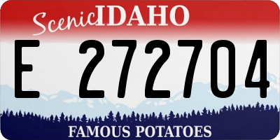 ID license plate E272704