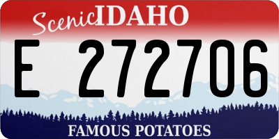 ID license plate E272706