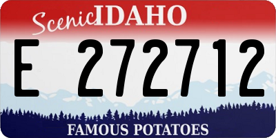 ID license plate E272712