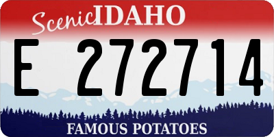 ID license plate E272714