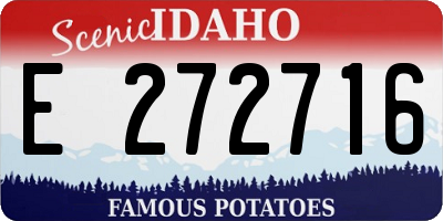 ID license plate E272716