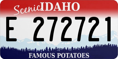 ID license plate E272721