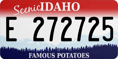 ID license plate E272725