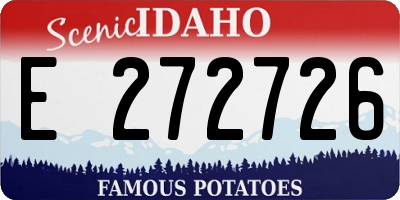 ID license plate E272726