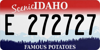 ID license plate E272727