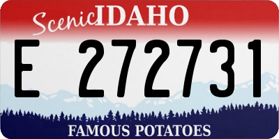 ID license plate E272731