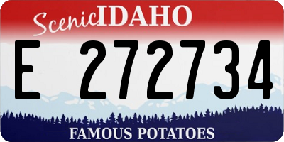 ID license plate E272734
