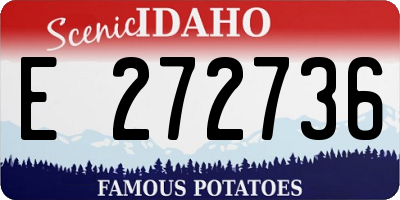 ID license plate E272736