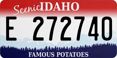 ID license plate E272740