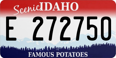 ID license plate E272750