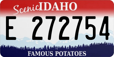 ID license plate E272754