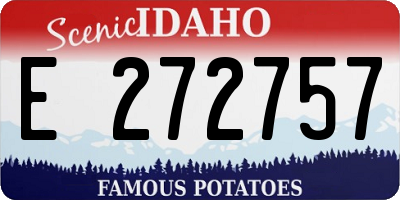 ID license plate E272757