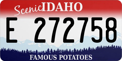 ID license plate E272758