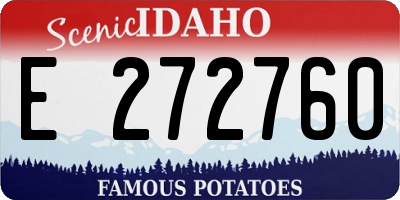 ID license plate E272760