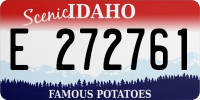 ID license plate E272761