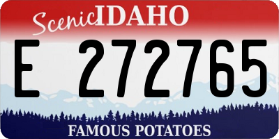 ID license plate E272765