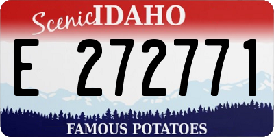 ID license plate E272771