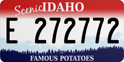 ID license plate E272772