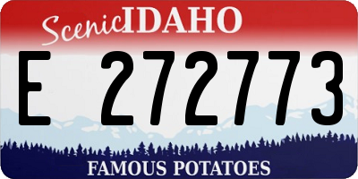 ID license plate E272773