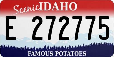 ID license plate E272775