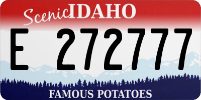 ID license plate E272777