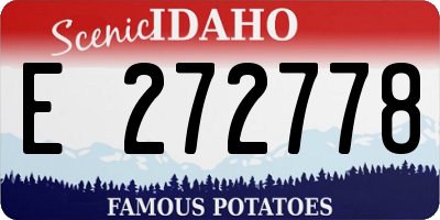 ID license plate E272778