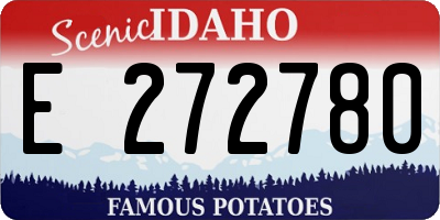 ID license plate E272780