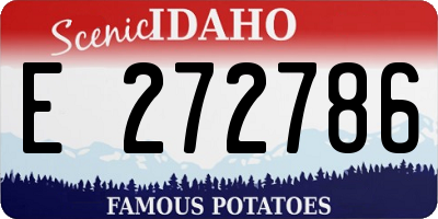 ID license plate E272786