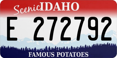 ID license plate E272792