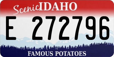 ID license plate E272796