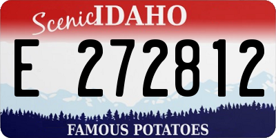 ID license plate E272812
