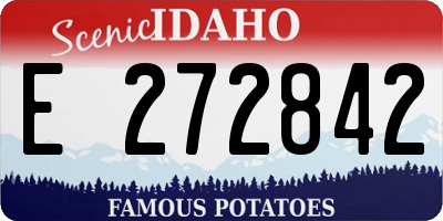 ID license plate E272842