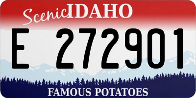 ID license plate E272901