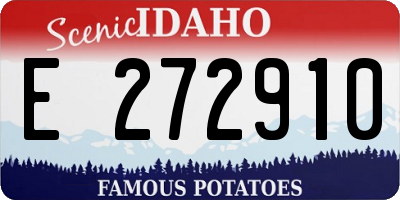 ID license plate E272910