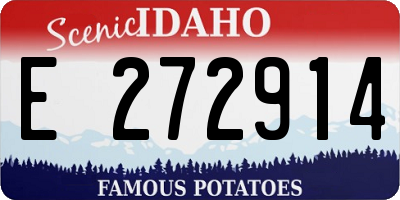 ID license plate E272914