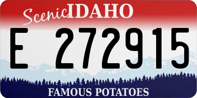 ID license plate E272915