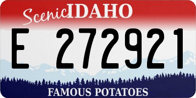 ID license plate E272921