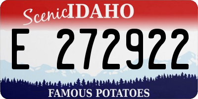 ID license plate E272922